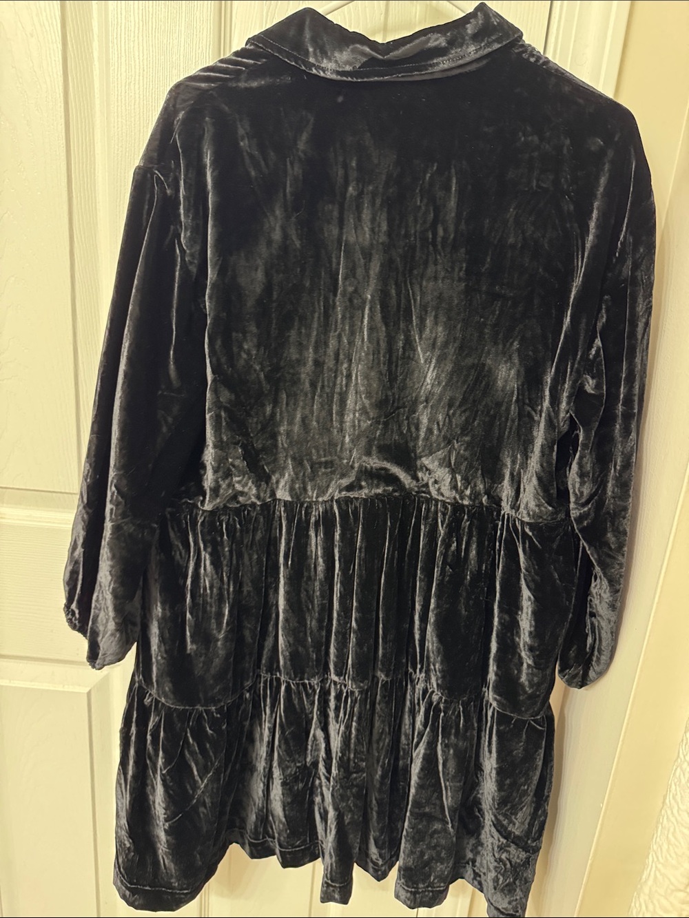 Maeve Black Velvet Tiered Dress - Picture 4 of 5